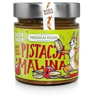 Basia Basia Alpi - Крем из арахисового масла с фисташками и малиной 195 г