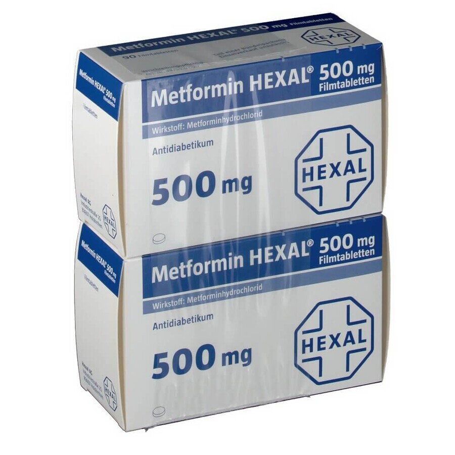 Метформін гексал таблетки в/плівк. обол. 500 мг №120