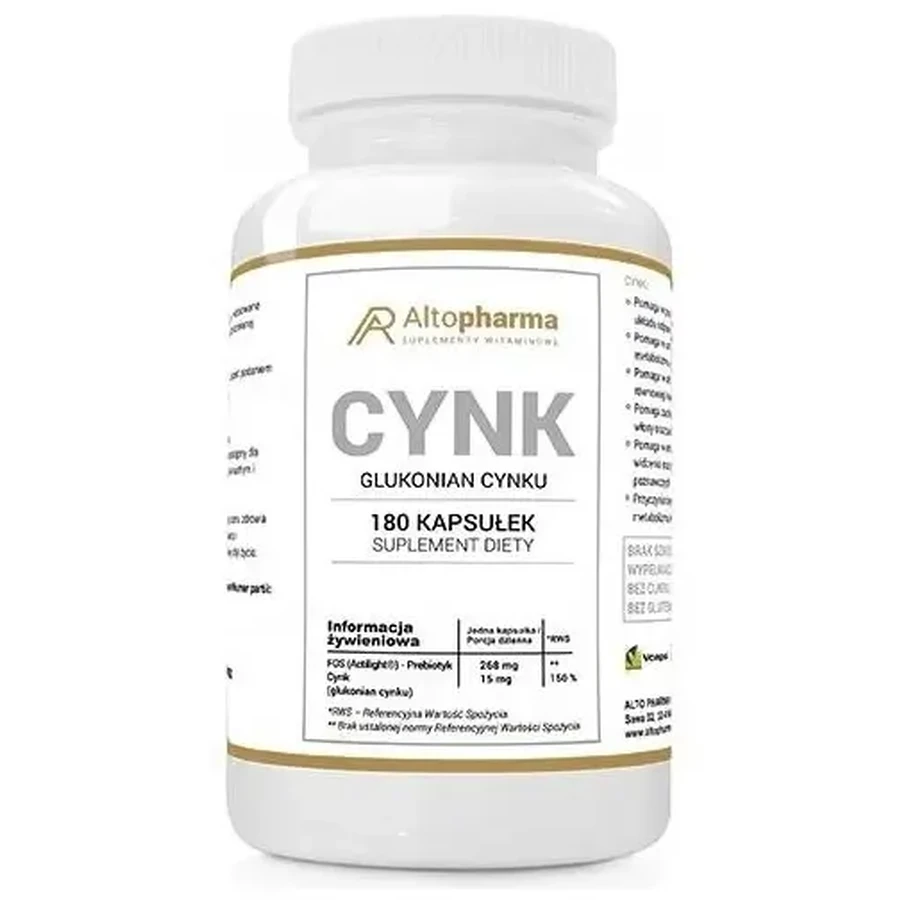 Altopharma Цинк 15 мг Глюконат цинку + Пребіотик 180 ...: ціни та характеристики