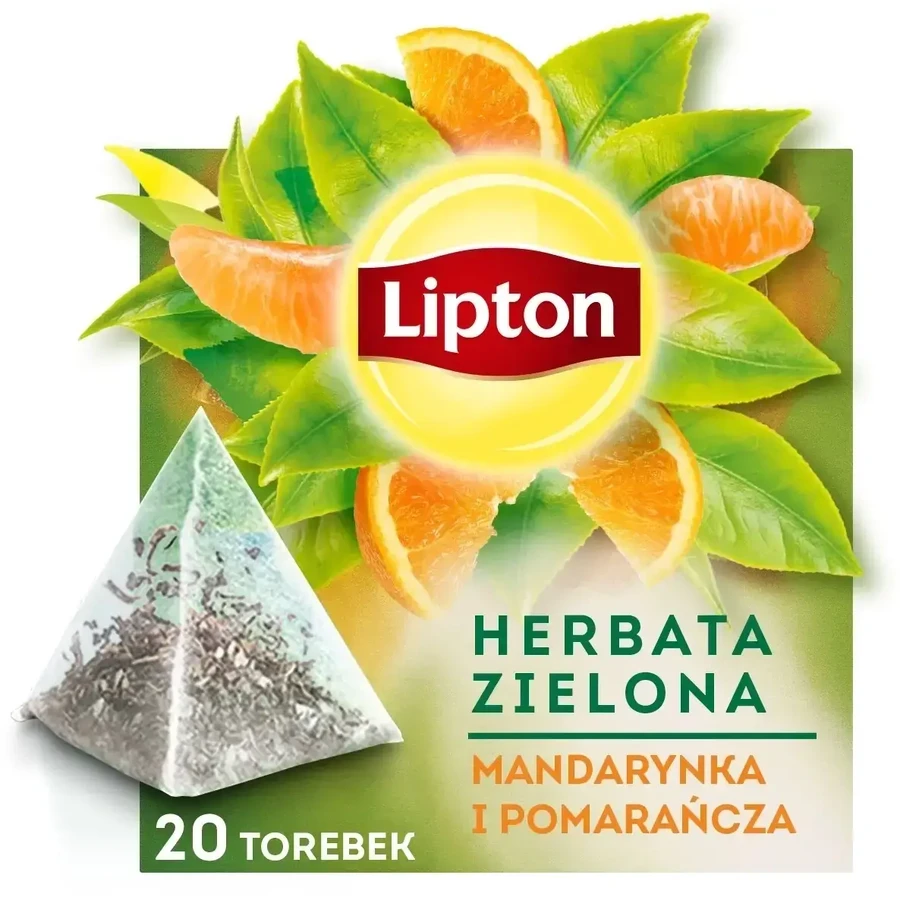 Пірамідки зеленого чаю Lipton Мандарин та Апельсин 20 ...: ціни та характеристики