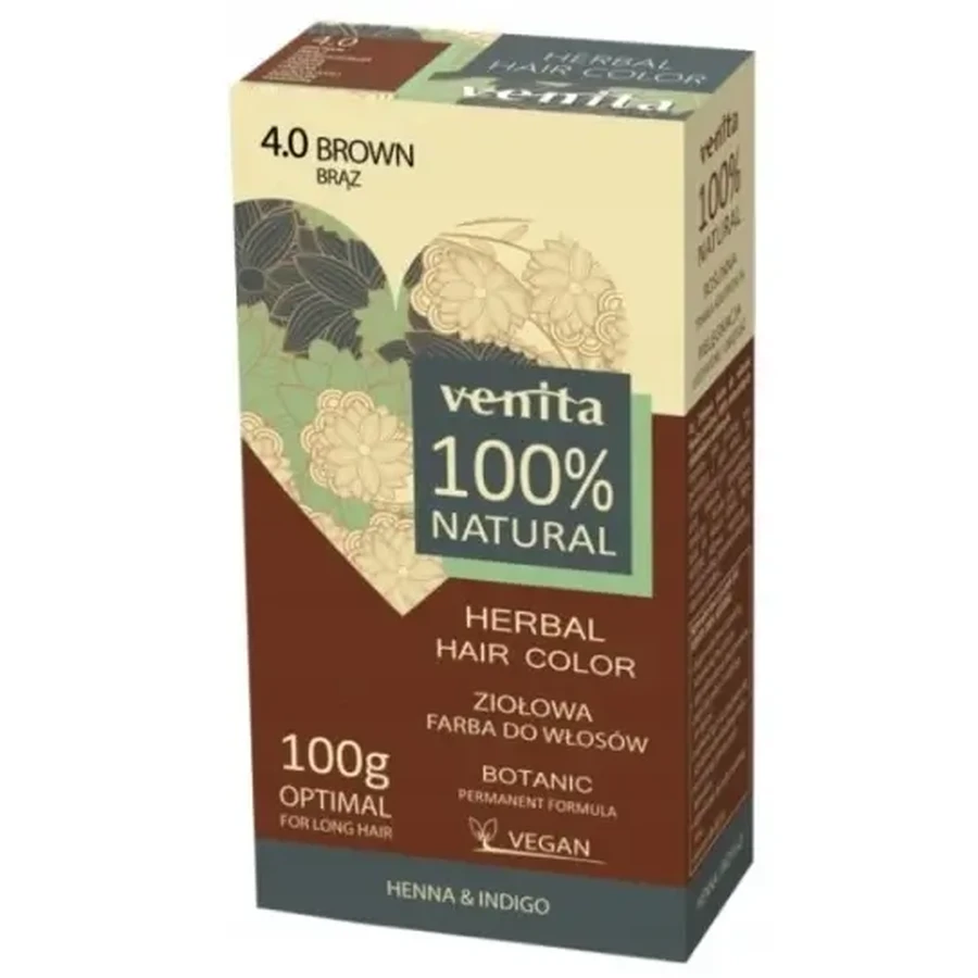 VENITA 100% NATURAL краситель 4.0 коричневый 100 гр.: цены и характеристики