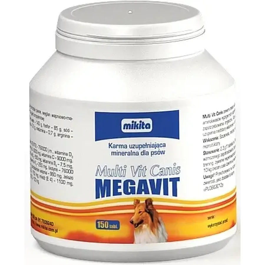 MIKITA MULTI VIT CANIS MEGAVIT 150 ТАБЛЕТОК: ціни та характеристики