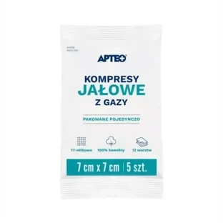 Марлеві тампони APTEO CARE стерильні 7х7см 5 шт.