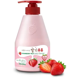 Очищающий гель для тела Kwailnara Strawberry Milk Vitalizing Gel ...