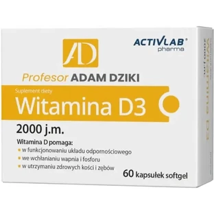 АктивЛаб Фарма Профессор Адам Дзик Витамин D3 2000 МЕ. 60 ...