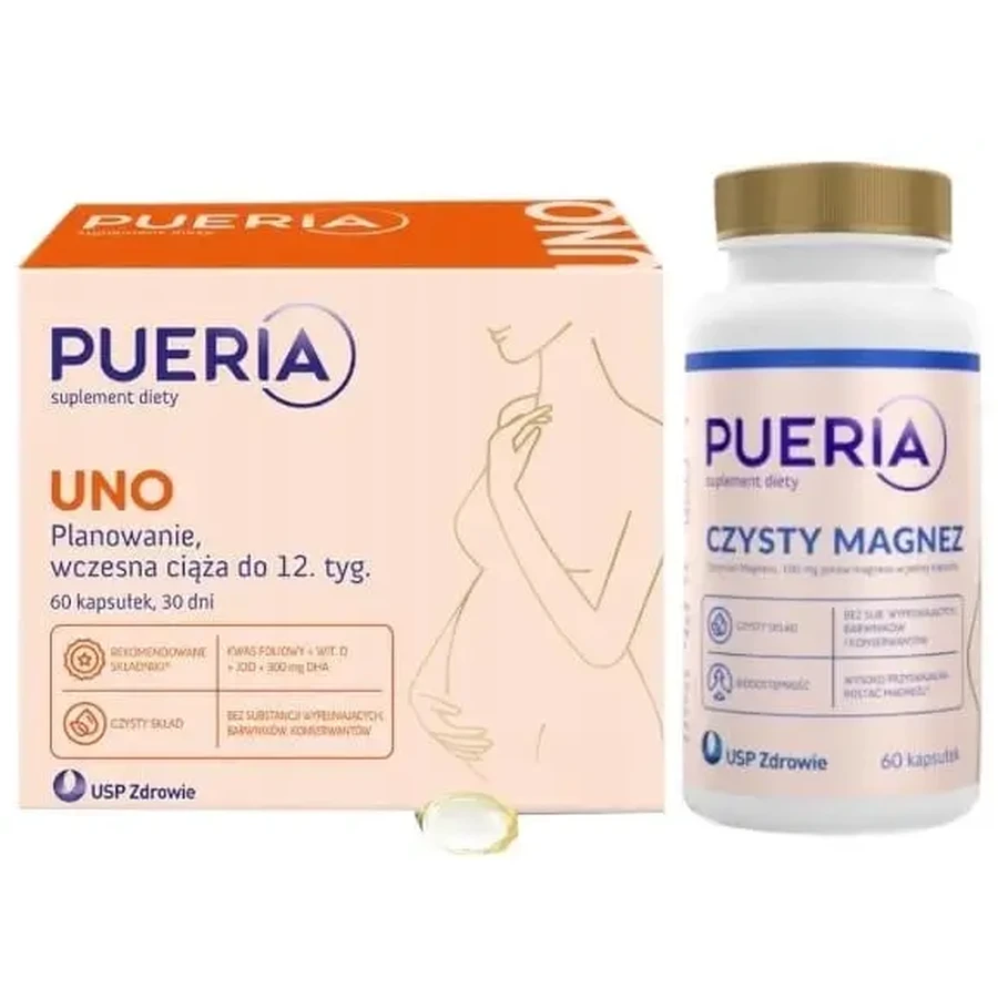 Pueria Uno 60 капсул + Pueria Pure Magnesium 60 капсул: цены и характеристики