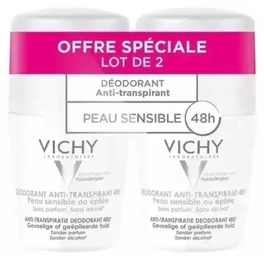VICHY DEO Антиперспирант для чувствительной кожи 2х50 мл: цены и характеристики