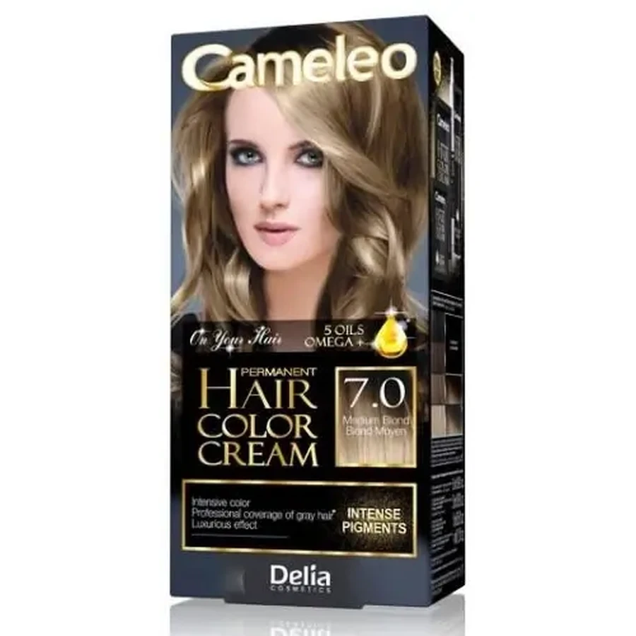 Фарба для волосся DELIA CAMELEO Omega II 7.0 Середній блонд: ціни та характеристики