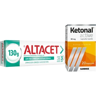 Альтацет гель 75 г + Кетонал Актив 0,05 г 20 капсул