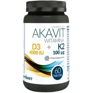 ВИТАДИТ АКАВИТ Витамин D3 4000 МЕ + K2 100 мкг 60 таблеток
