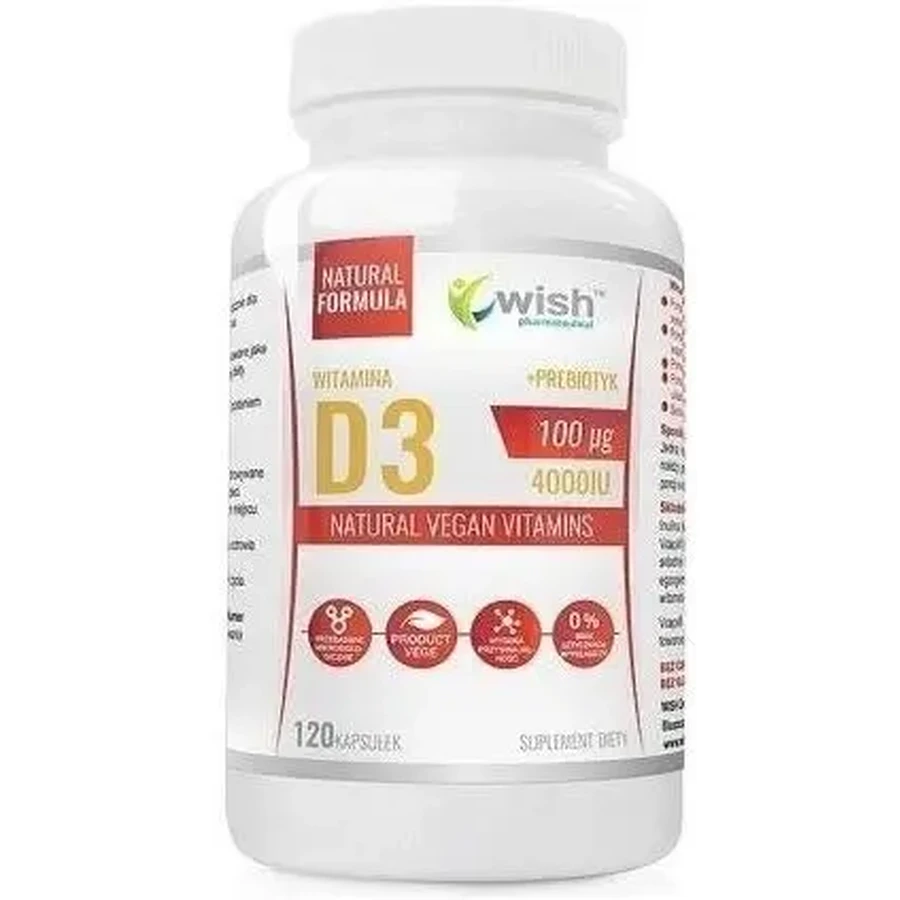 Wish Vegan Vitamin D3 4000 120 капсул: цены и характеристики