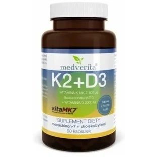 Medverita K2 + D3 2000 МЕ 60 капсул