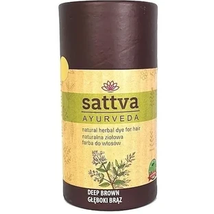 Sattva Натуральная травяная краска для волос Глубокий коричневый 150 г