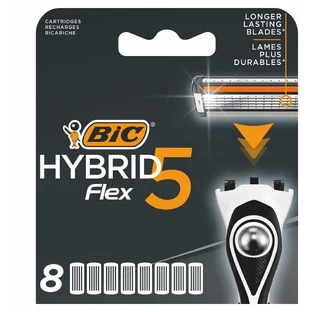 Bic Hybrid Flex 5 Змінні бритвені леза 8 шт.