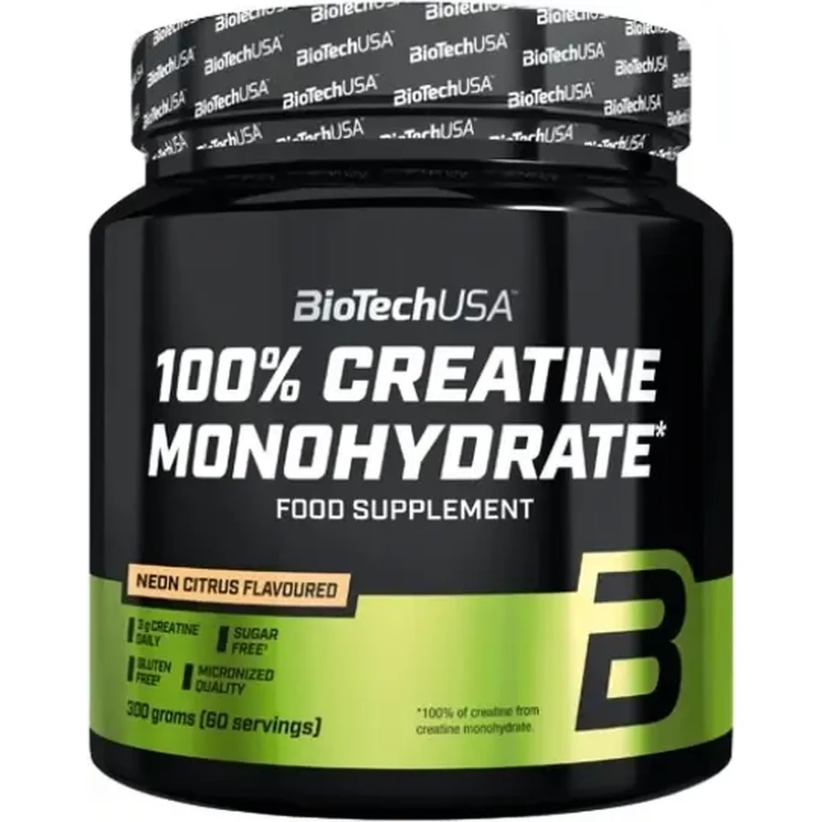 BioTech USA Creatine Monohydrate 100% Neon Citrus 300 г: ціни та характеристики