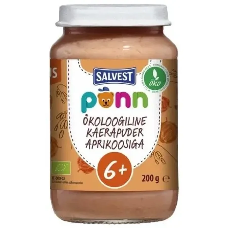 SALVEST Põnn BIO Абрикосы с овсянкой 200 г: цены и характеристики