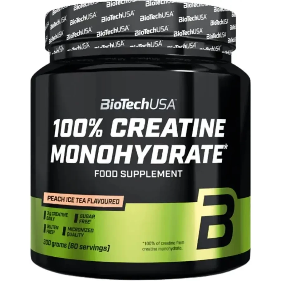 BioTech USA Creatine Monohydrate 100% Ice Tea Peach 300 г: ціни та характеристики