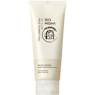 MIDHA Rice Bran Scrub Foam - корейская разглаживающая пенка ...