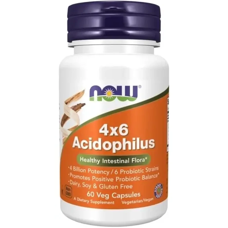 NOW FOODS Acidophilus 4x6 60 капсул: цены и характеристики