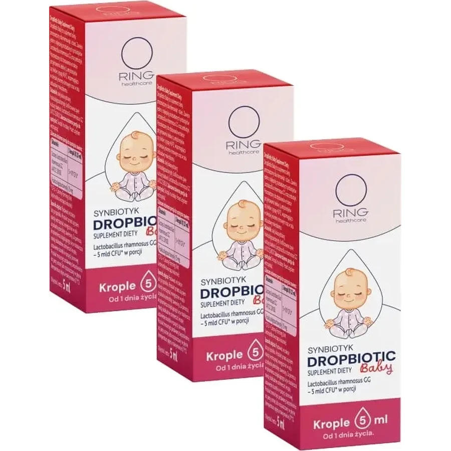 Дитячі краплі Ring Dropbiotic 5 мл Мультиупаковка × 3: ціни та характеристики