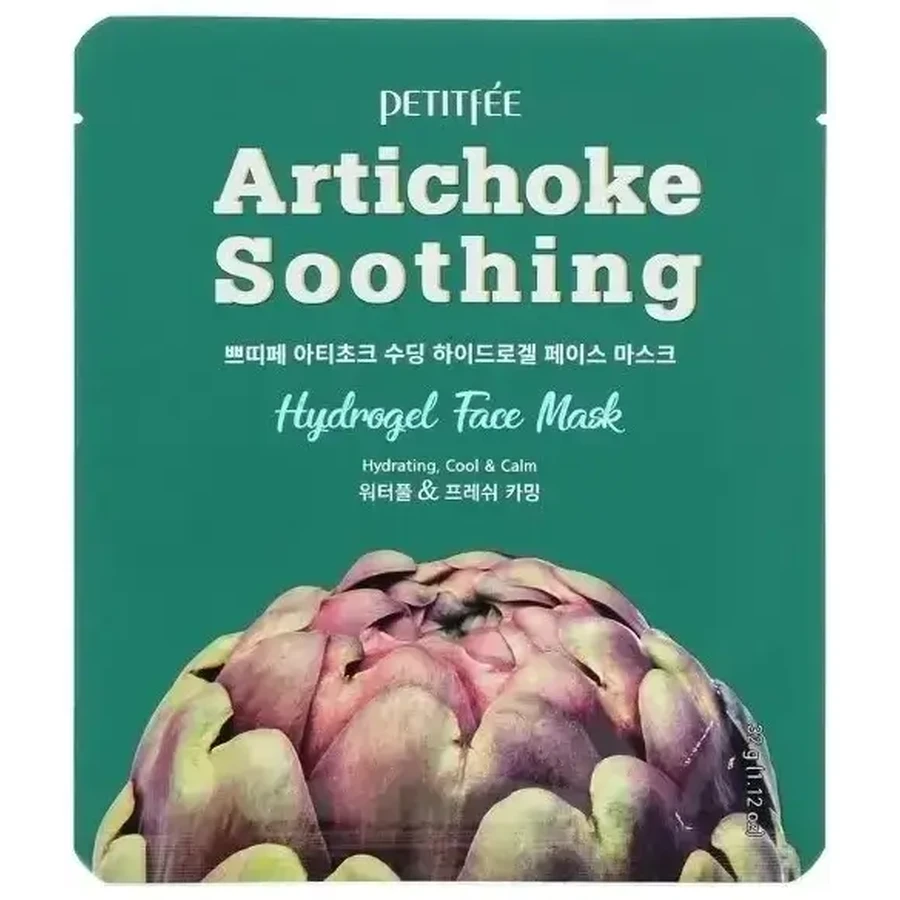 Petitfee Успокаивающая гидрогелевая маска для лица из артишока 32 г: цены и характеристики
