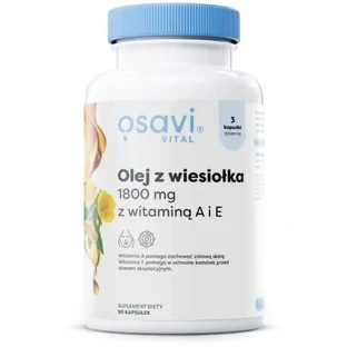 Олія примули вечірньої Osavi 1800 мг з вітаміном А та Е, 90 капсул