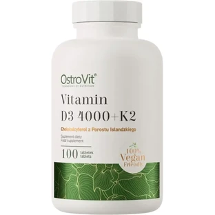 OstroVit Вітамін D3 4000 МО + К2 веганський, 100 таблеток