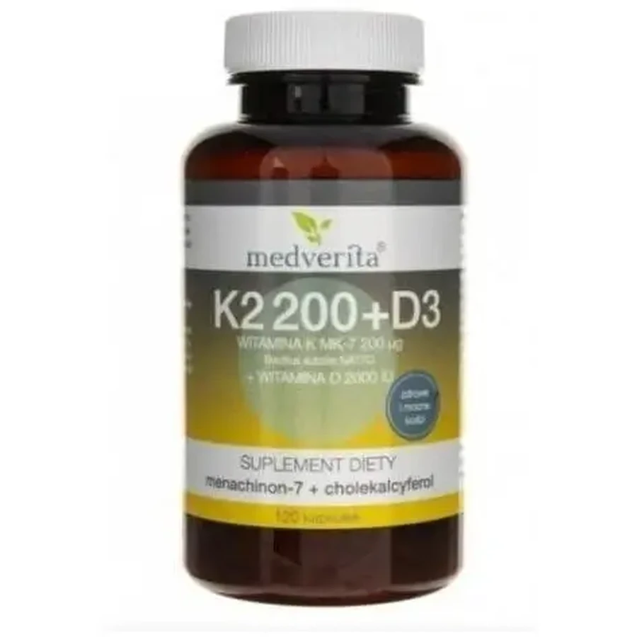 Medverita Витамин K2 200 + D3 120 капсул: цены и характеристики
