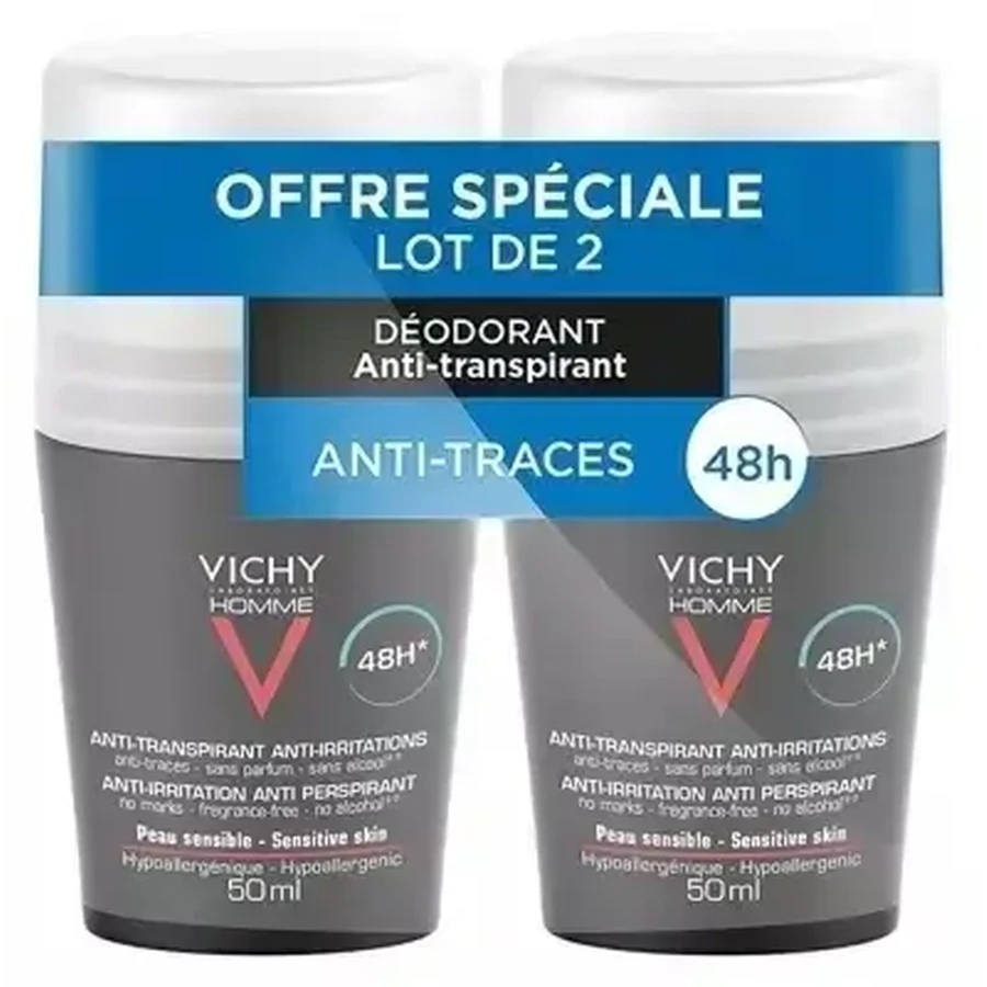 VICHY HOMME Антиперспірант 2х50 мл: ціни та характеристики