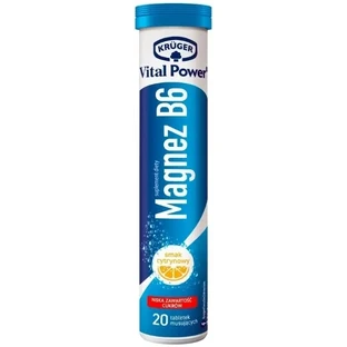 Kruger Vital Power Magnesium + B6 зі смаком лимона 60 таблеток ...
