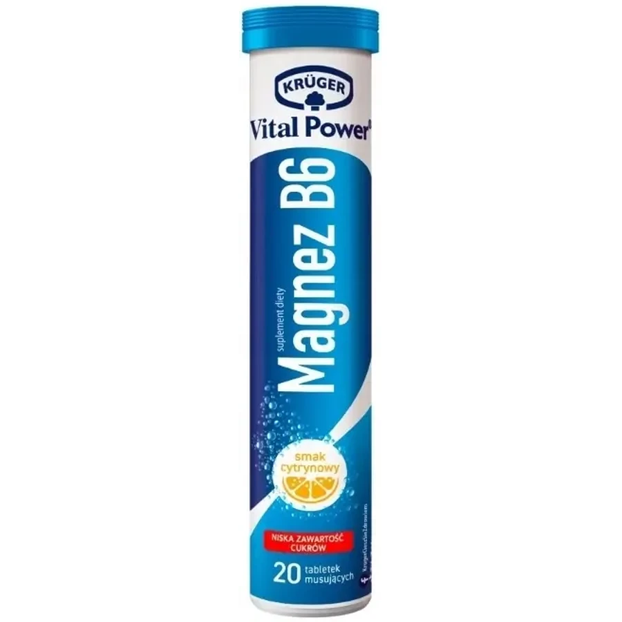 Kruger Vital Power Magnesium + B6 зі смаком лимона 60 таблеток ...: ціни та характеристики