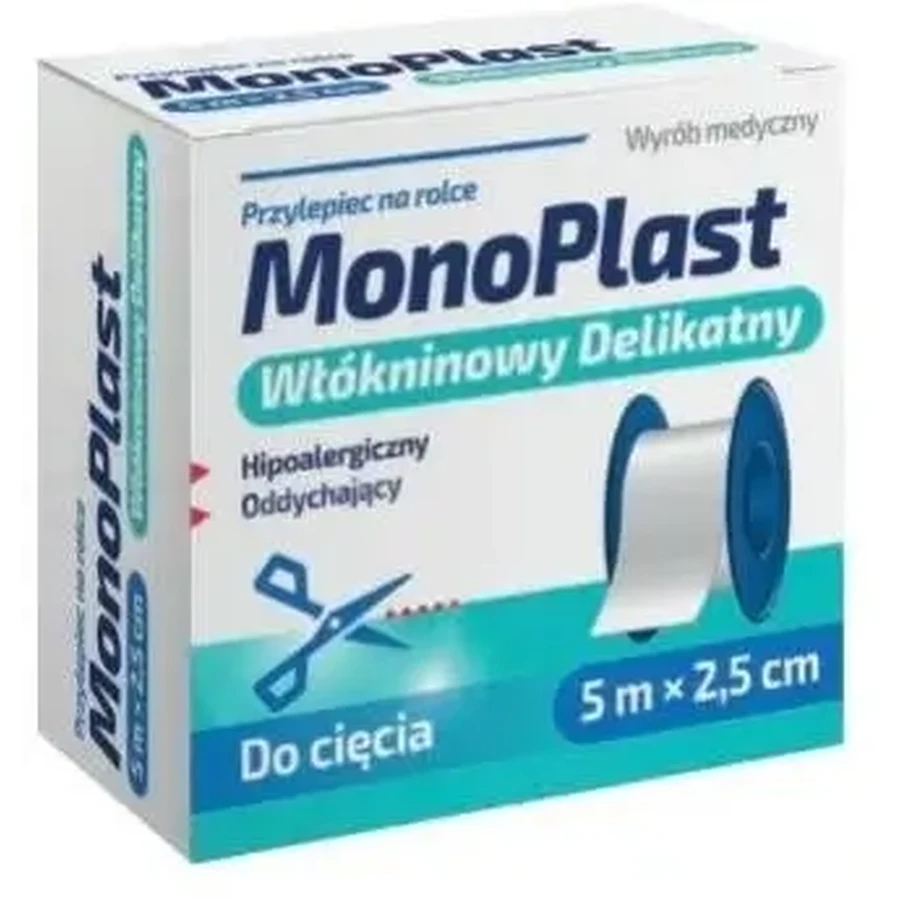 MonoPlast Нетканый клей, тонкий 5 м x 2,5 см 1 ...: цены и характеристики