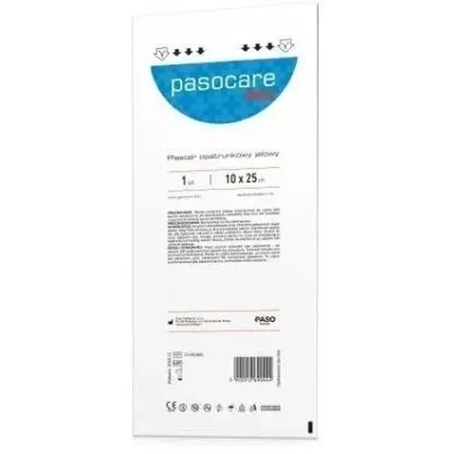 Пластир перев'язувальний стерильний PASOCARE MED 10см х 25см: ціни та характеристики