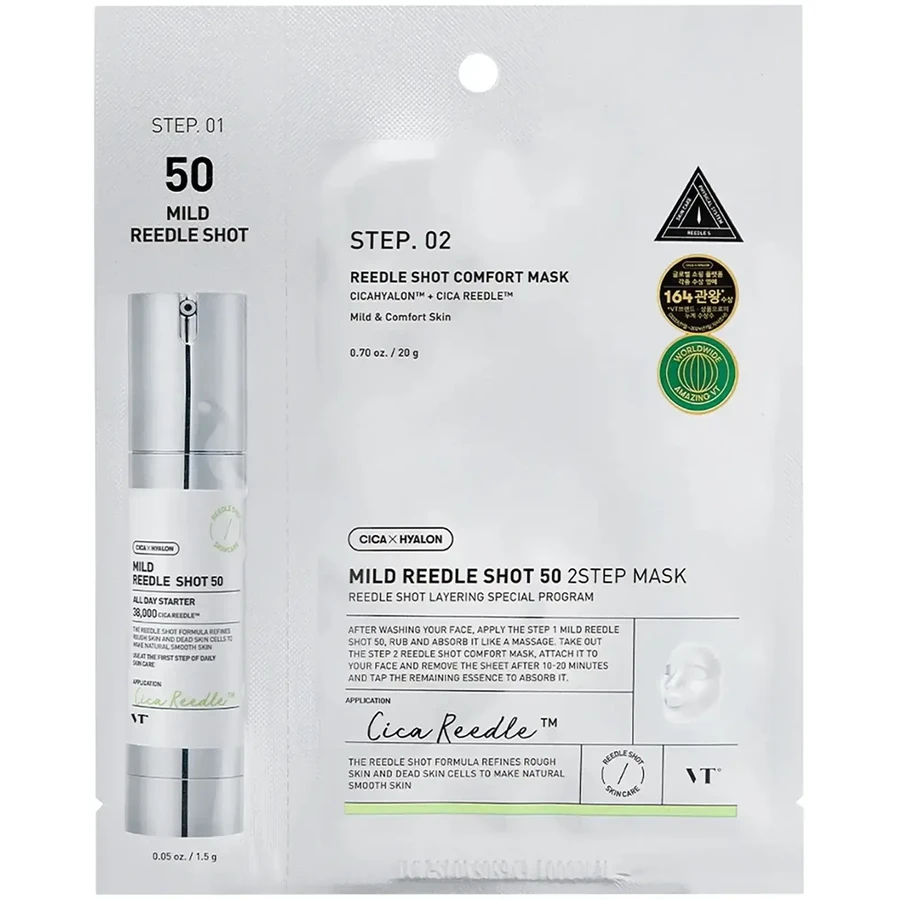 VT Cosmetics Mild Reedle Shot 50 2-ступінчаста маска для зміцнення ...: ціни та характеристики