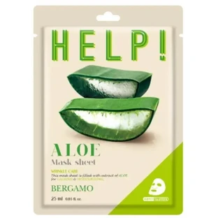 Bergamo Help Aloe Mask Sheet Увлажняющая маска с ...