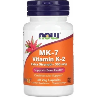 Now Foods Витамин K2 MK-7 300 мкг Экстра 60 капсул
