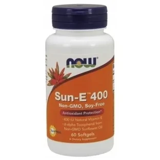 Now Foods Sun-E 400 Vitamin E 60 капсул