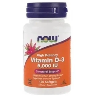 Now Foods Vitamin D-3 5000 МО 120 капс.