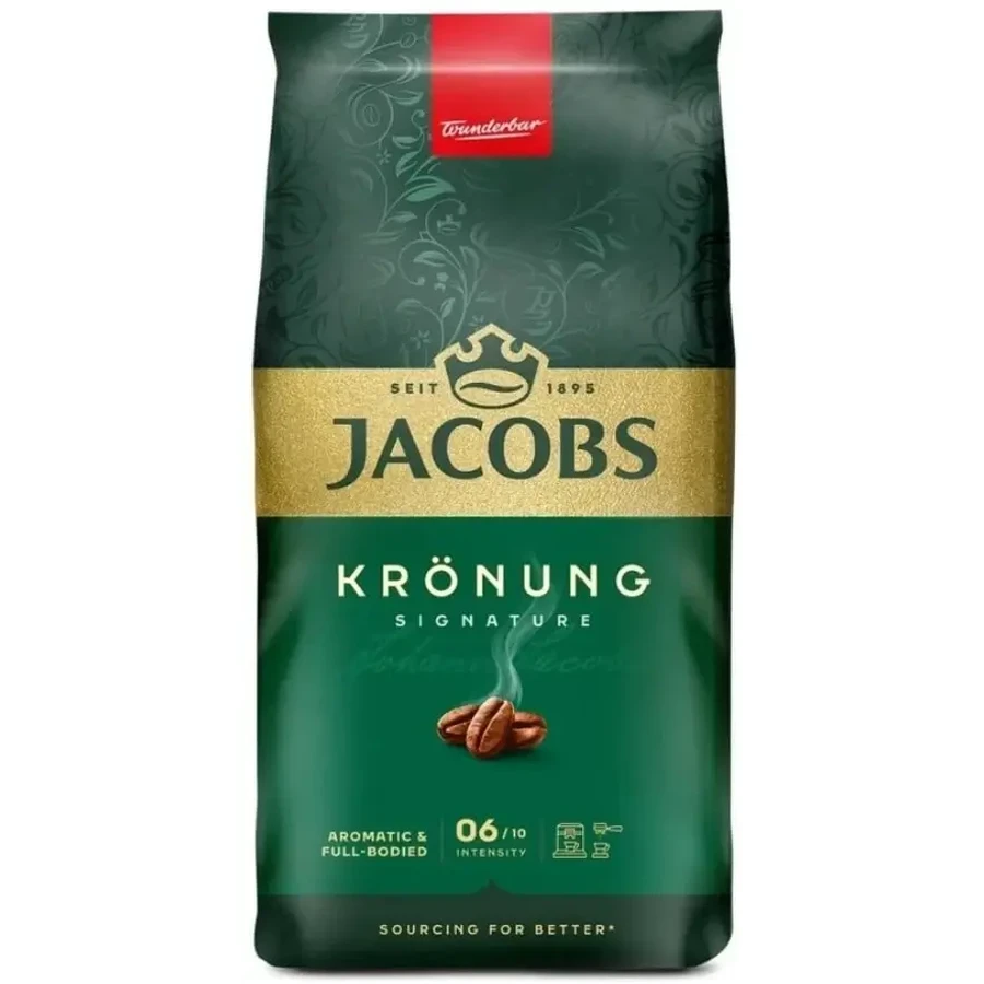 Кофе Jacobs Kronung Caffe Crema в зернах 1 кг: цены и характеристики