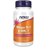 Now Foods Витамин D3 5000 ЕД + K2 MK7 180 мкг 120 капсул