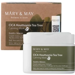 Набір заспокійливих масок для чайного дерева Mary&May CICA Houttuynia заспокійлива маска з 30 ...