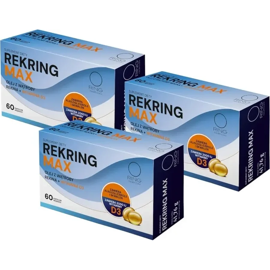 Ring Rekring Max 60 капсул Мультипак х 3: цены и характеристики