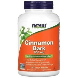 Now Foods Cinnamon Bark 600 мг - кора кориці 240 капсул