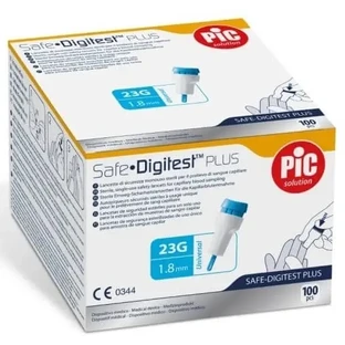 Ланцетні голки PIC Safe Digitest Plus 23 G x 1,8 мм, 100 штук