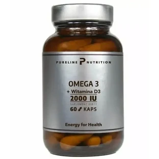 Pureline Nutrition Омега 3+ Витамин D3, 60 капсул