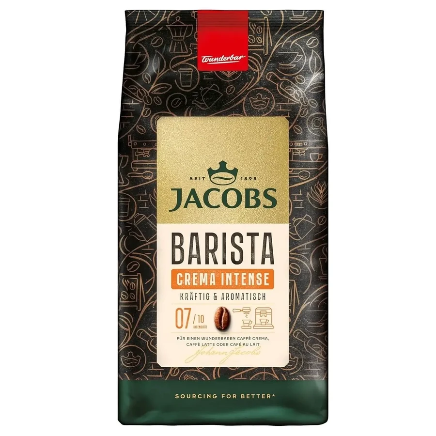 Кава Jacobs Barista Crema Intense в зернах 1 кг: ціни та характеристики