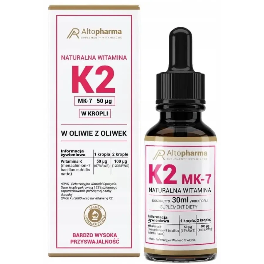 Altopharma Натуральный витамин K2 MK-7 50мкг капли в оливковом ...: цены и характеристики