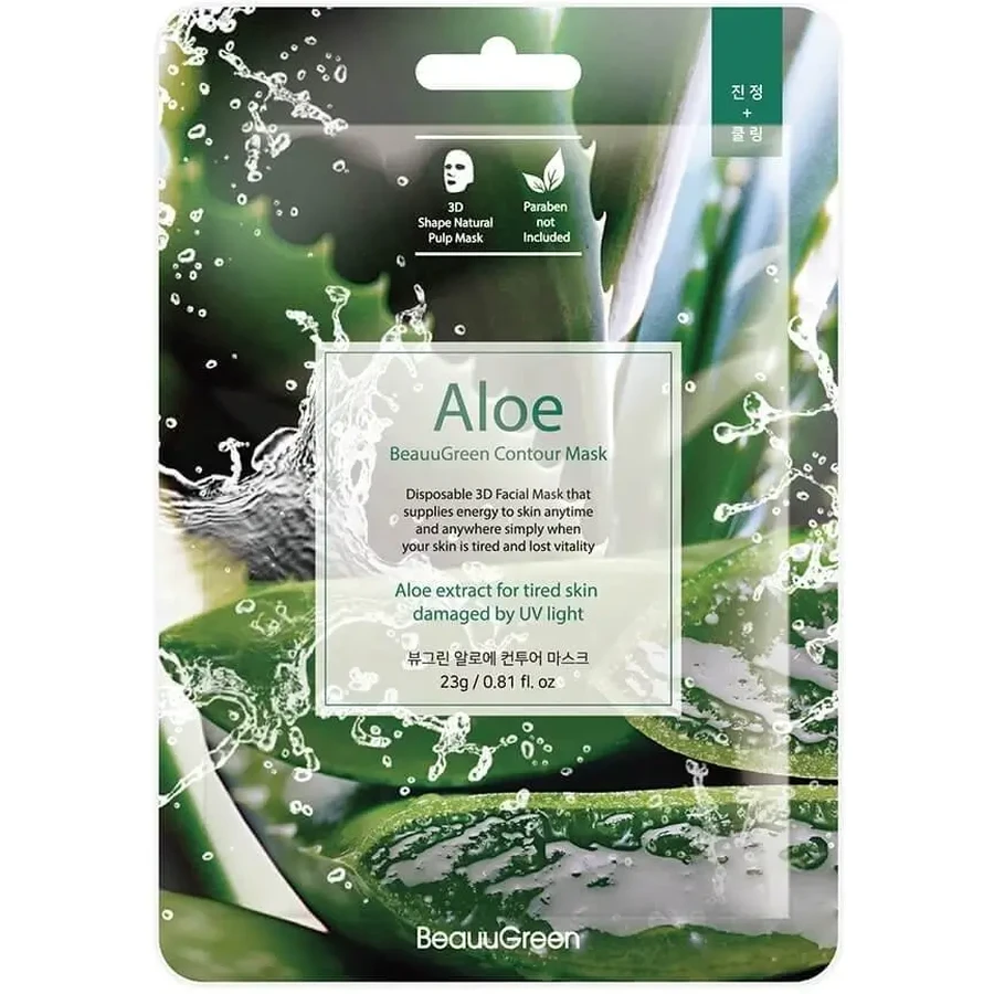 BEAUUGREEN Увлажняющая маска с алоэ вера 23 гр.: цены и характеристики