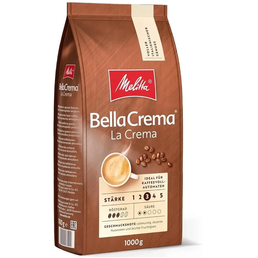 Melitta Bella Crema кофе в зернах 1 кг: цены и характеристики