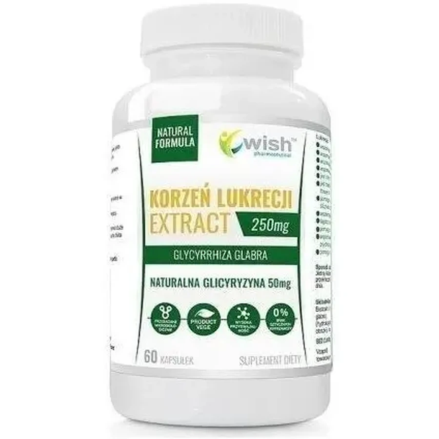 Экстракт корня лакрицы Wish 60 капсул: цены и характеристики